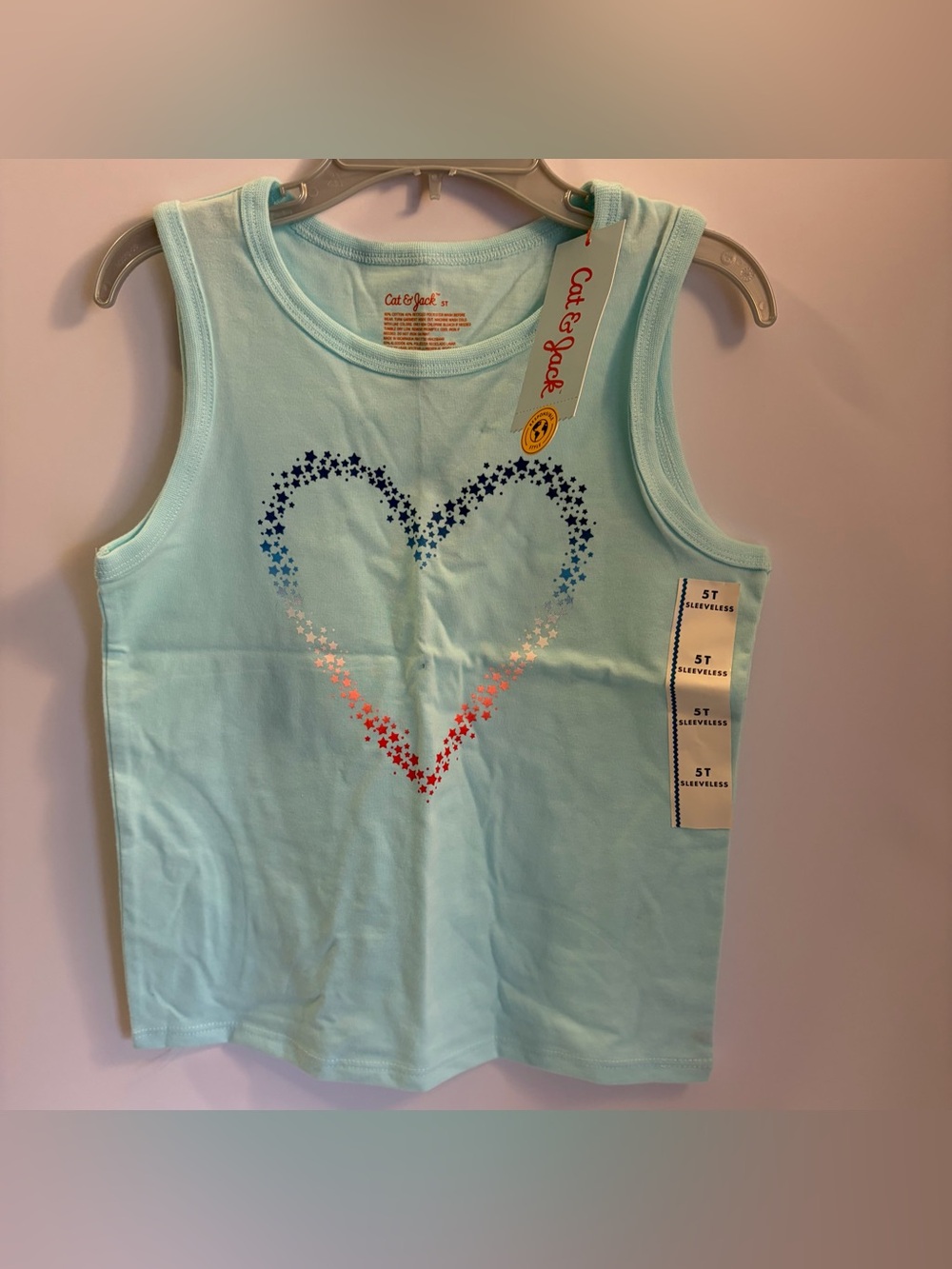 Cat & Jack Heart Tank Top Size 5T NEW